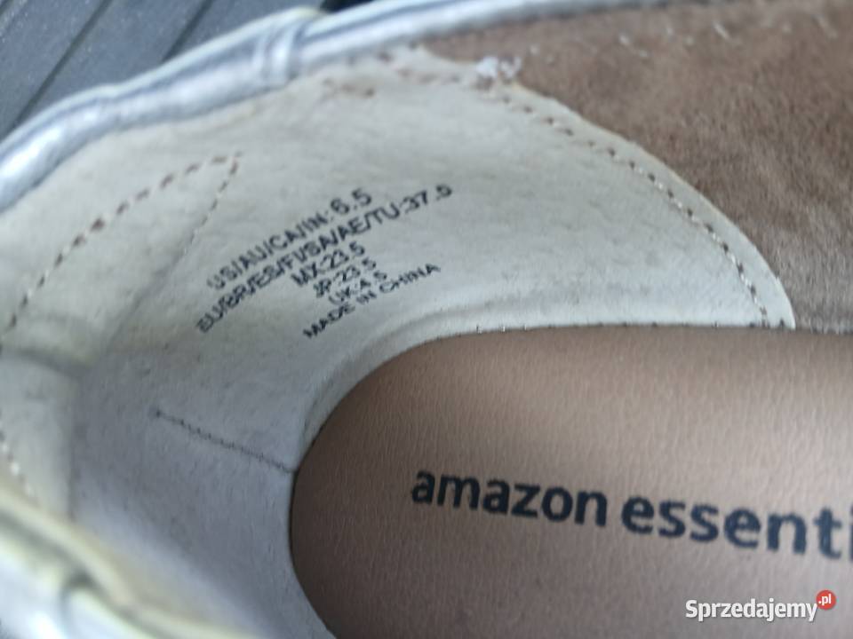 375 baleriny damskie srebrne amazon essentials skóra ekologiczna śląskie