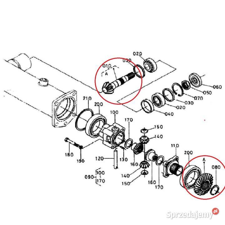 Wałek atakujący 10T14T koło talerzowe 24T32T Skrzynia biegów podkarpackie