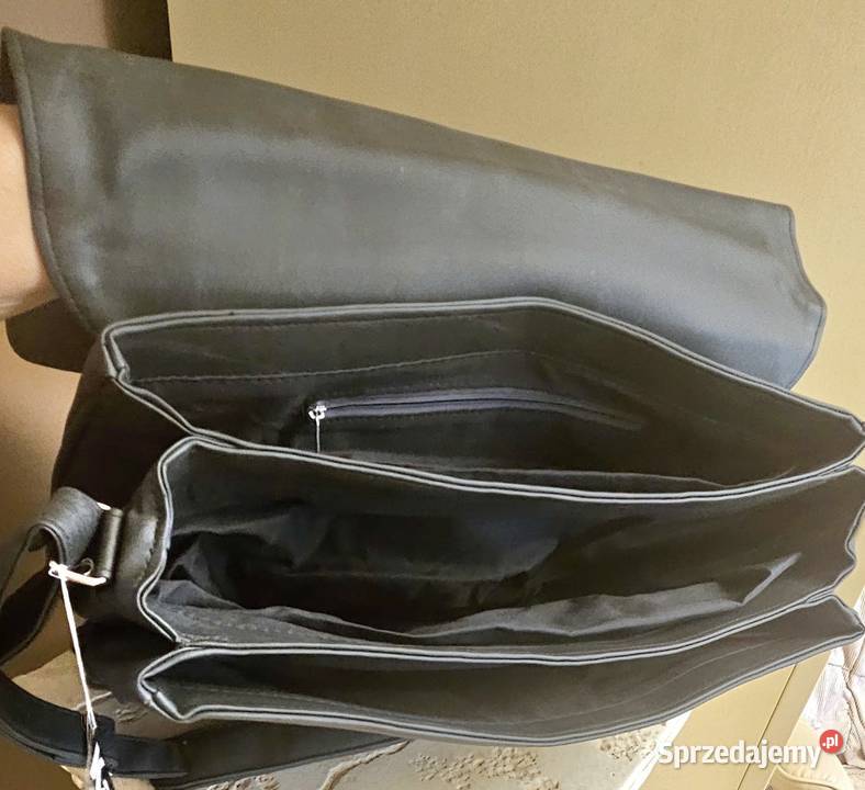 Duża biznesowa torba na ramię aktówka z ekoskóry 33cm