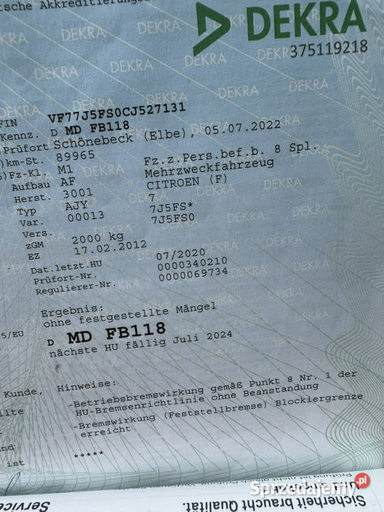 Citroen Berlingo Berlingo 16 benzyna 120 Bogata Szerominek