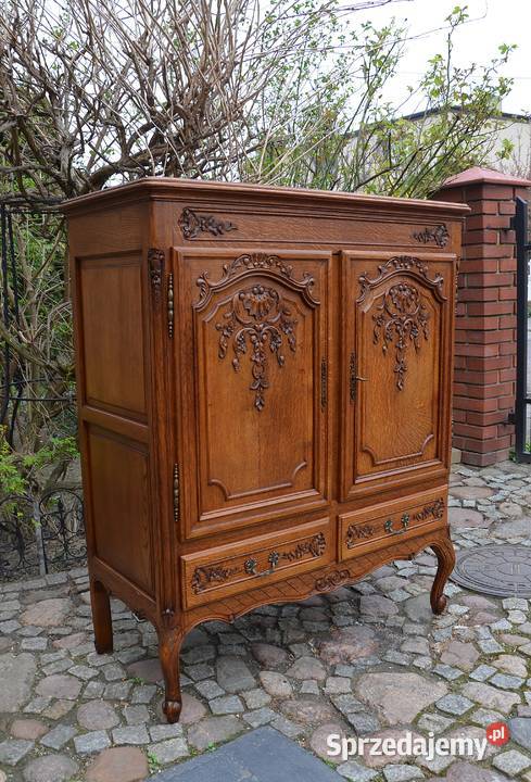 Komoda bieliźniarka szafa dębowa stylowa ludwik Dom i Ogród Kalisz