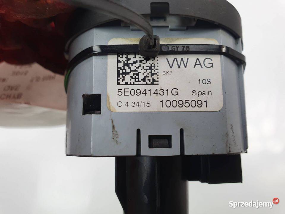 WŁĄCZNIK ŚWIATEŁ SKODA FABIA III 5E0941431G Lipno sprzedam