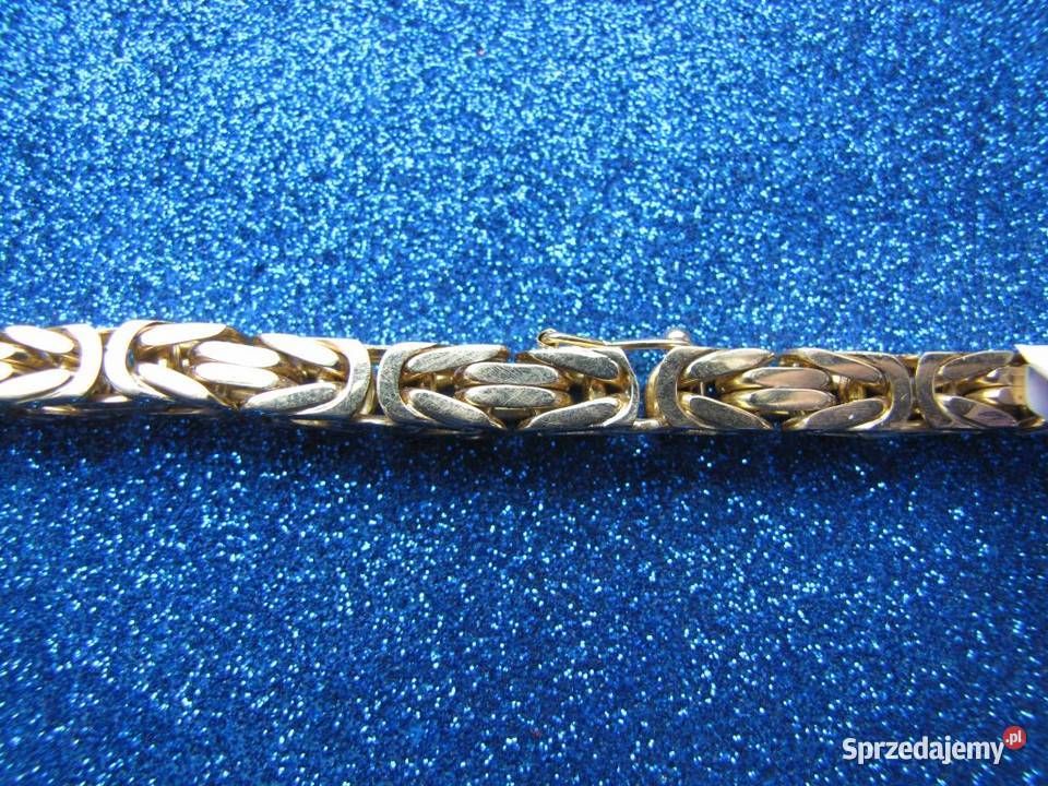 ZŁOTY ŁAŃCUSZEK KRÓLEWSKI SPLOT 125 GRAM NOWY Biżuteria dla Panów