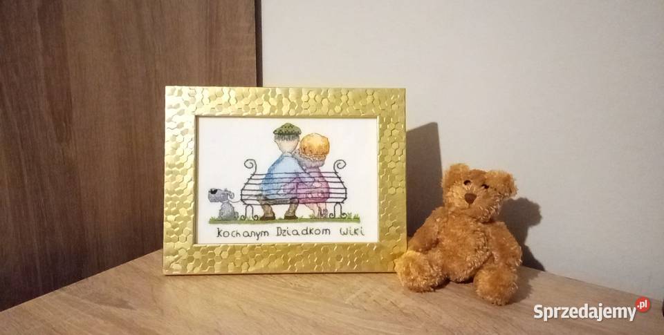 Personalizowany haftowany obrazek Babci i Dekoracje i ozdoby sprzedam