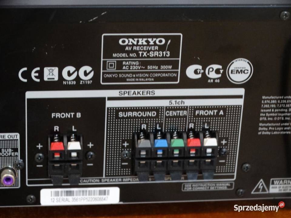 Amplituner Onkyo TXSR313 USB HDMi WYSYŁKA podkarpackie