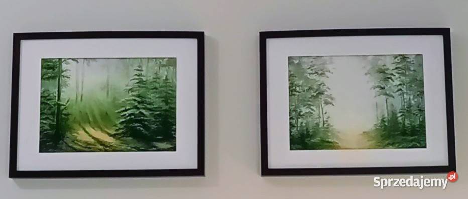 Obraz ręcznie malowany Poranek w lesie Malarstwo Łódź