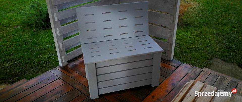 Skrzynia ze składanym oparciem ławka z oparciem 75cm Radków