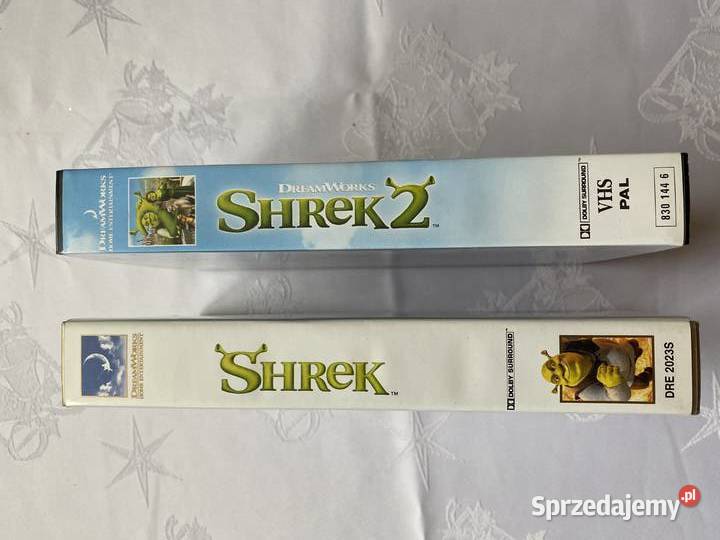 SHREK i SHREK 2filmy na kasecie VHS sprzedam