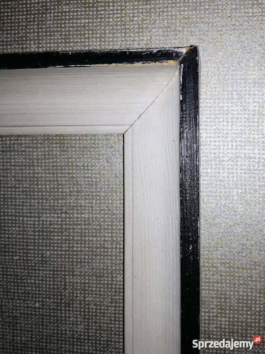 Prosta biała rama ramka do obrazu grafiki Warszawa