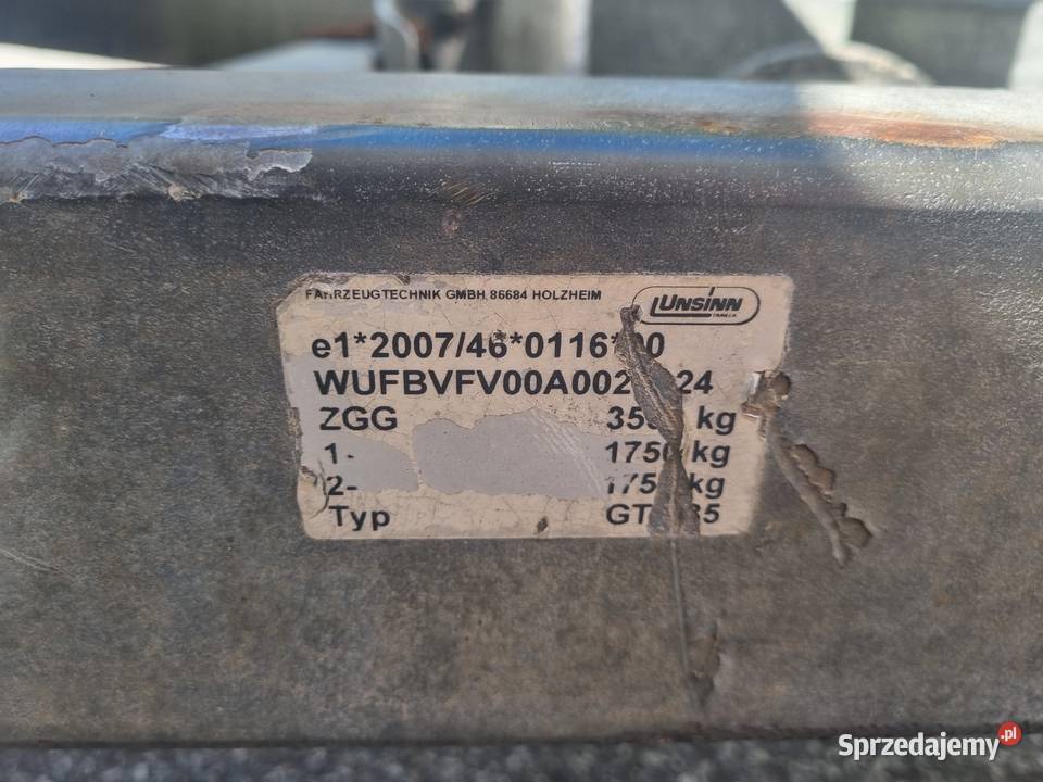 Przyczepa ciężarowa 3500 2880kg Przyczepy i naczepy Suchedniów