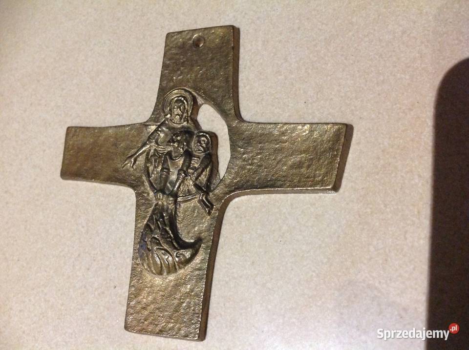 Krzyż Płaskorzeźba z Brązu Krucyfiks Jezus z Nowa Sól sprzedam