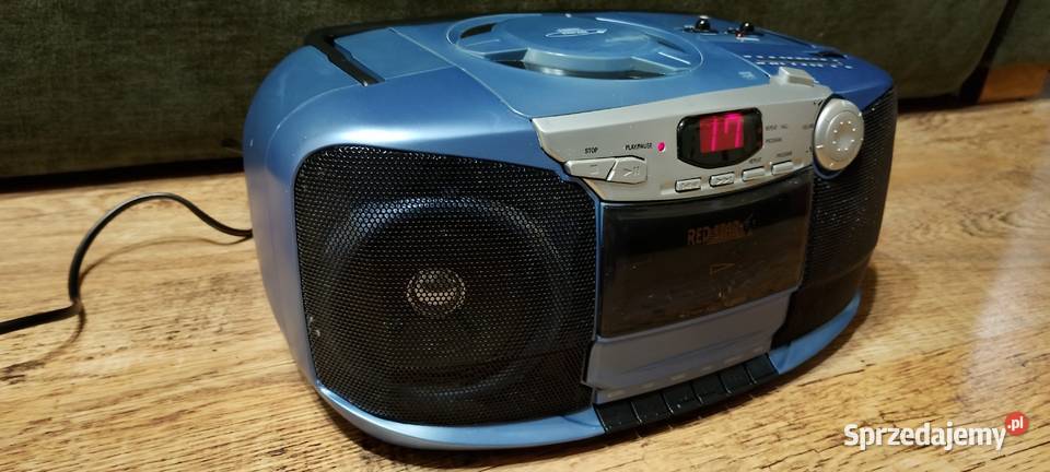 Kultowy Boombox RED STAR PCD2001 CD Kasety Radio Wąbrzeźno