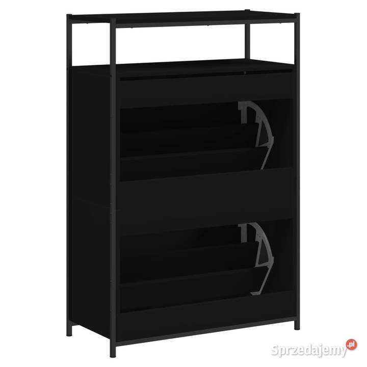 Szafka na buty czarna 75x34x112 materiał