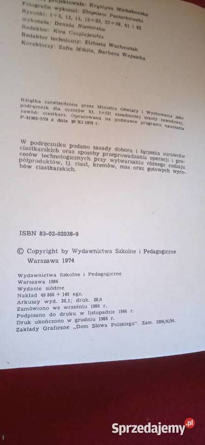 Podręcznik Ciastkarstwo dolnośląskie Świdnica