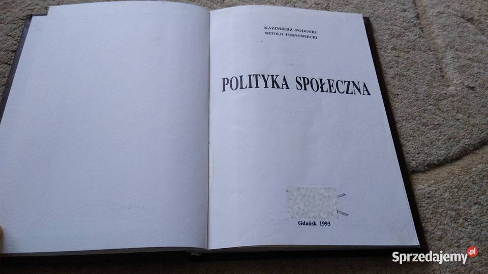 Polityka społeczna Kazimierz Podoski Witold Gdańsk sprzedam