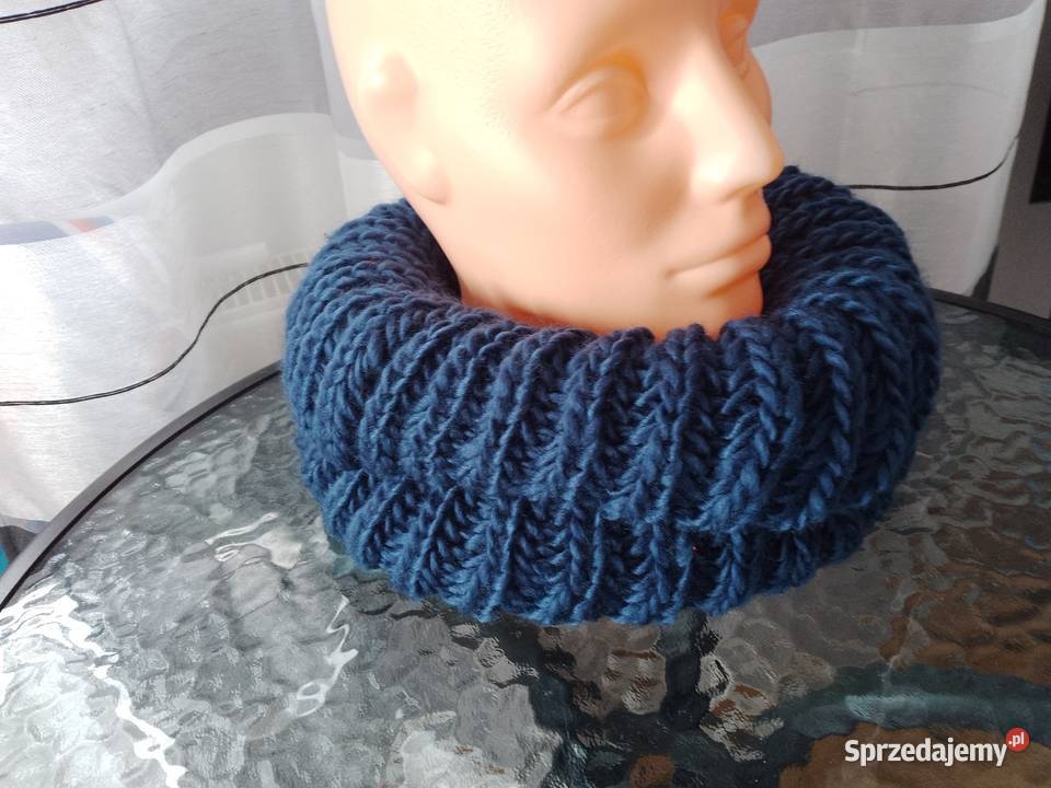 Komin szal damski niebieski granatowy małopolskie Chrzanów sprzedam