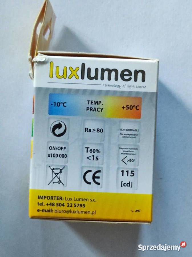 żarówka świetlówka led lux lumen luxlumen GU10