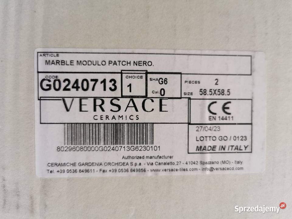 VERSACE Płytki Marble MODULO PATCHWORK 585x585 Płytki uniwersalne Poskwitów sprzedam