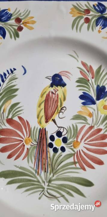 Talerz Dekoracyjny Ozdobny Quimper REZERWACJA wielkopolskie