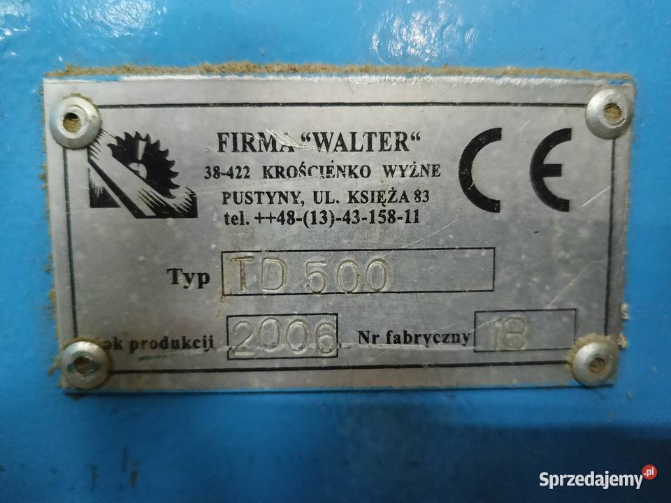 Trak tarczowy dwuwałowy WALTER TD 500 Gorzów Wielkopolski