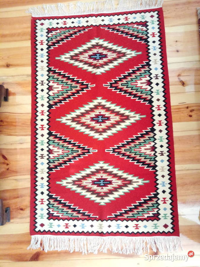 kilim wełniany ręcznie tkany rękodzieło NOWY Piotrówek