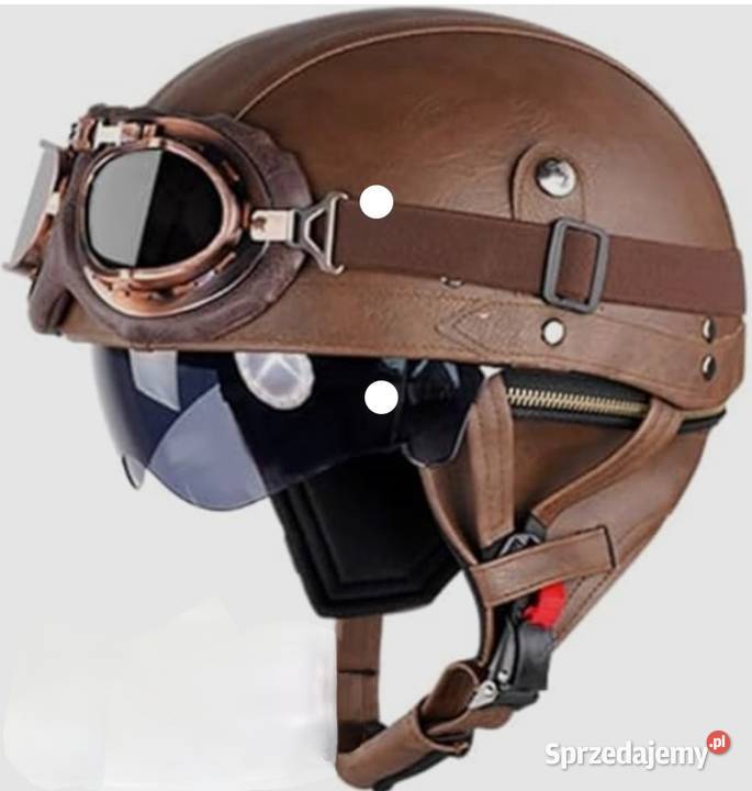 Stylowy Kask Motocyklowy Retro Zengen KCO Ostrowiec Świętokrzyski