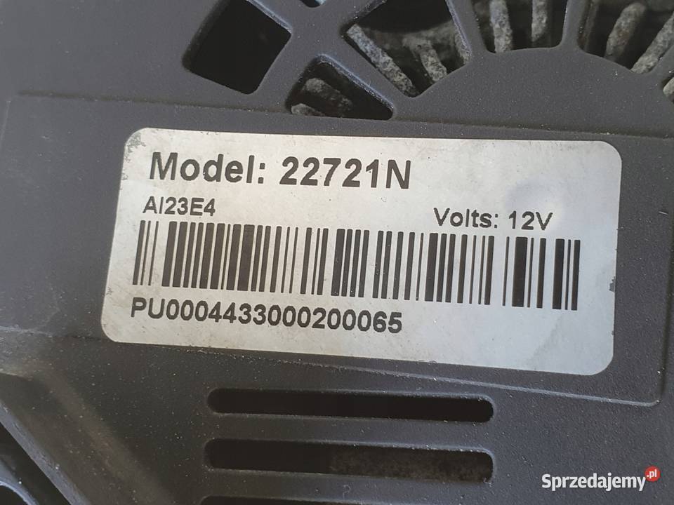ALTERNATOR Mercedes Sprinter 906 22 CDI 22721N Układ elektryczny, zapłon Chełm
