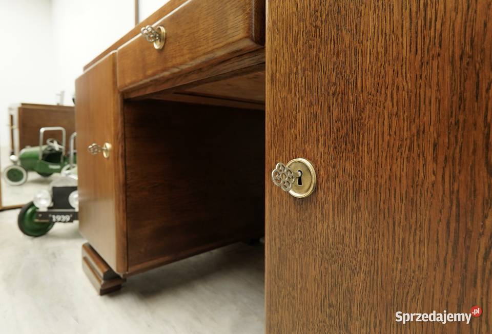 Antyczne biurko z lat 40tych w stylu art deco