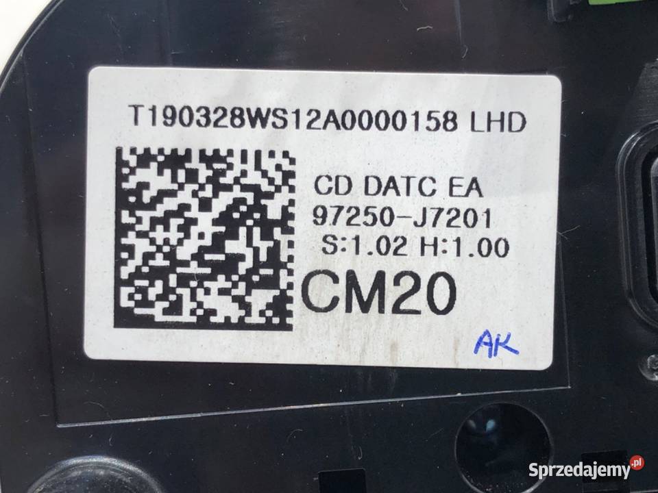 PANEL STEROWANIA NAWIEWU KIA CEED 97250J7201 osobowe podkarpackie sprzedam