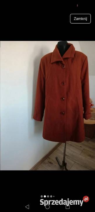 Płaszcz zimowy wełniany z kaszmirem oversize Krosno