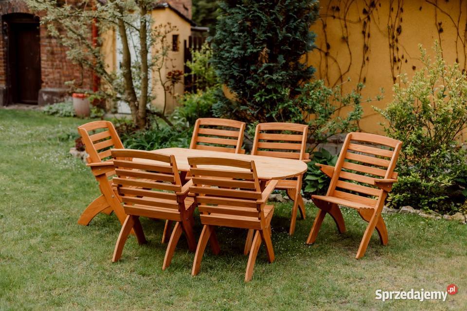 Krzesło ogrodowe drewniane składane typ X drewno Kalety