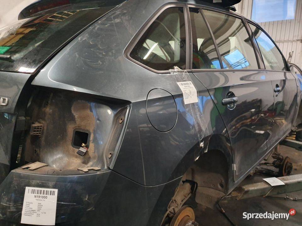ĆWIARTKA BŁOTNIK PRAWY TYŁ SKODA RAPID LF7Y osobowe