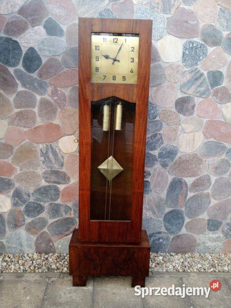 Stojący zegar zabytkowy w stylu Art deco wielkopolskie