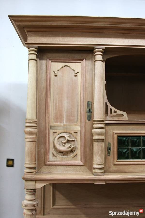 Orzechowy Kredens Secesyjny Oczyszczony Marki