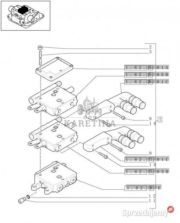 Holland T6010 T6070 Szybkozłącze męskie Jastrzębniki