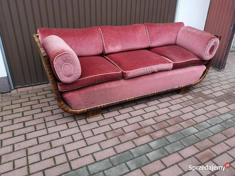 Sofa Kanapa ArtDeco Unikat Tulipan Palisander Swarzędz sprzedam