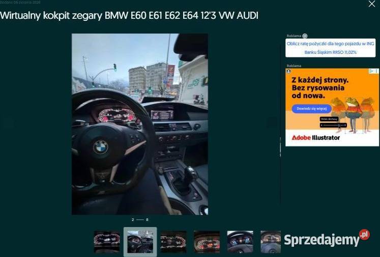 Wirtualny kokpit zegary BMW E60 E61 E62 E64 123 Ożarowice