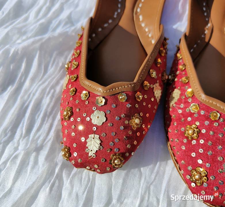 Orientalne buty khussa 38 39 czerwone baleriny Szczecin
