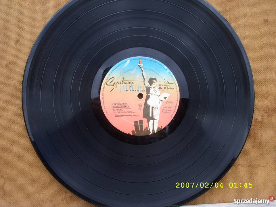 Rock LP SUPERTRAMP BREAKEAST bez okladki Wołów