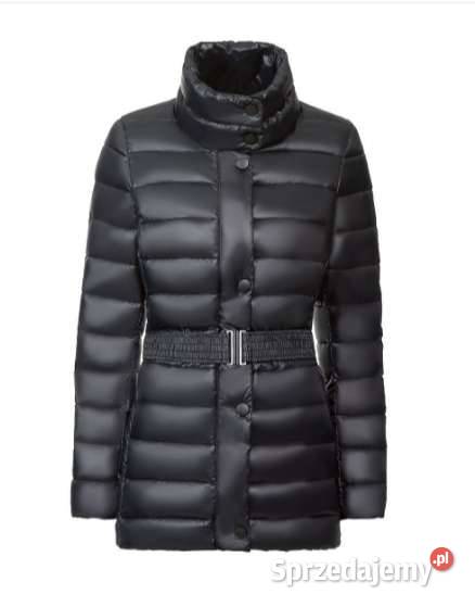 czarna kurtka xs 34 kołnierz stójka pas