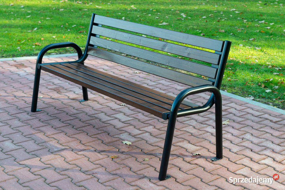 Ławka parkowa stalowa oparcie podłokie ogrodowa śląskie Bielsko-Biała