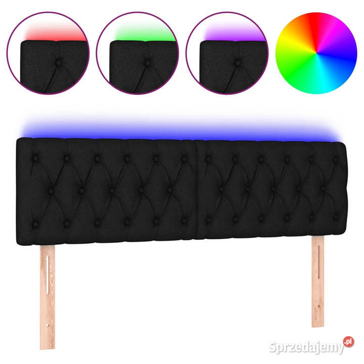 Zagłówek do łóżka z LED czarny 144x7x7888 Warszawa sprzedam