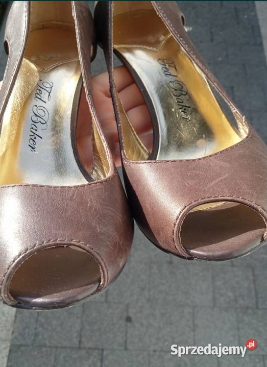 Damskie czółenka vintage Ted Baker 37 skóra Chełm
