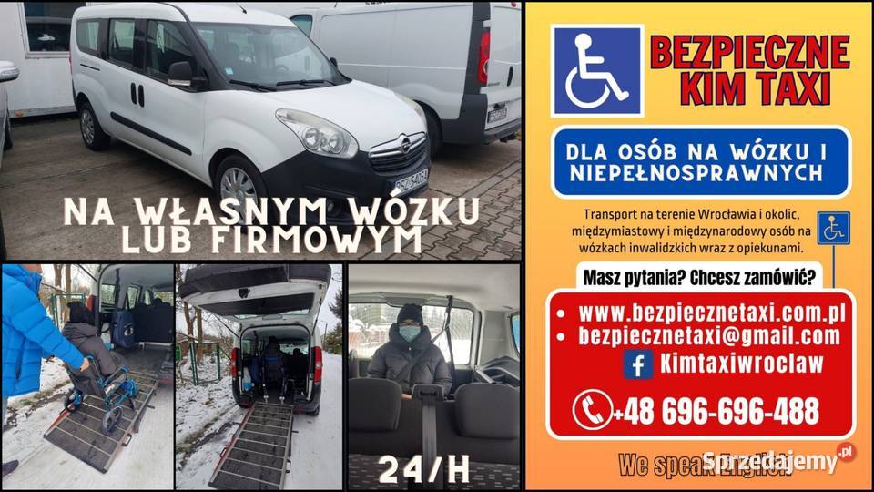 Transport osób na wózku niepełnosprawnych dolnośląskie Wrocław przewóz osób
