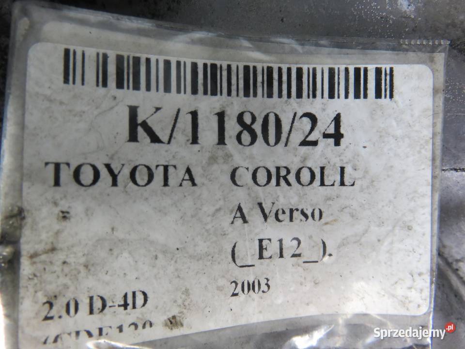 SILNIK TOYOTA COROLLA E12 20 D4D 1CDFTV sprzedam