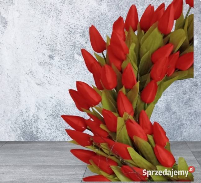 Tulipany czerwone wianek na drzwi wianek Radom