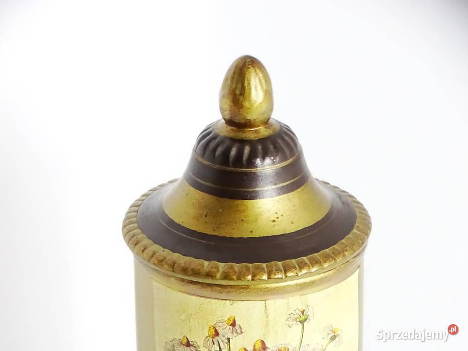Zabytkowy pojemnik aptekarski z ilustracją Biłgoraj sprzedam