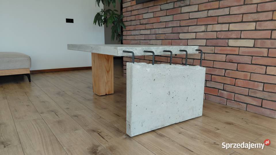 Stół pojedynczy egzemplarz Beton Drewno Stal Bochnia