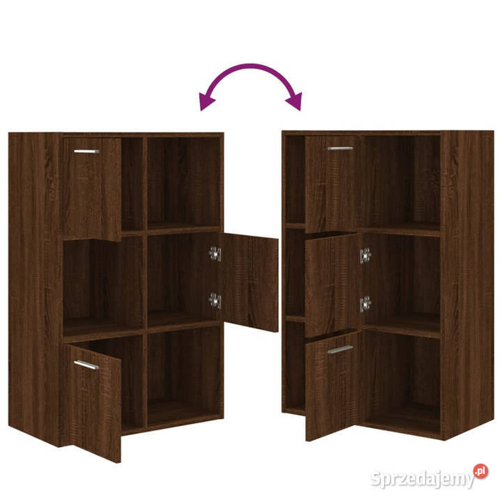 Regał brązowy dąb 60x295x90 WM815455 mazowieckie Warszawa