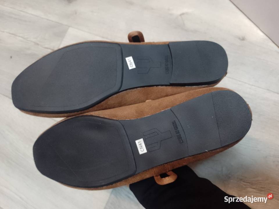 40 Brązowe baleriny wieczorowe z zapięciem NOWE małopolskie Kraków